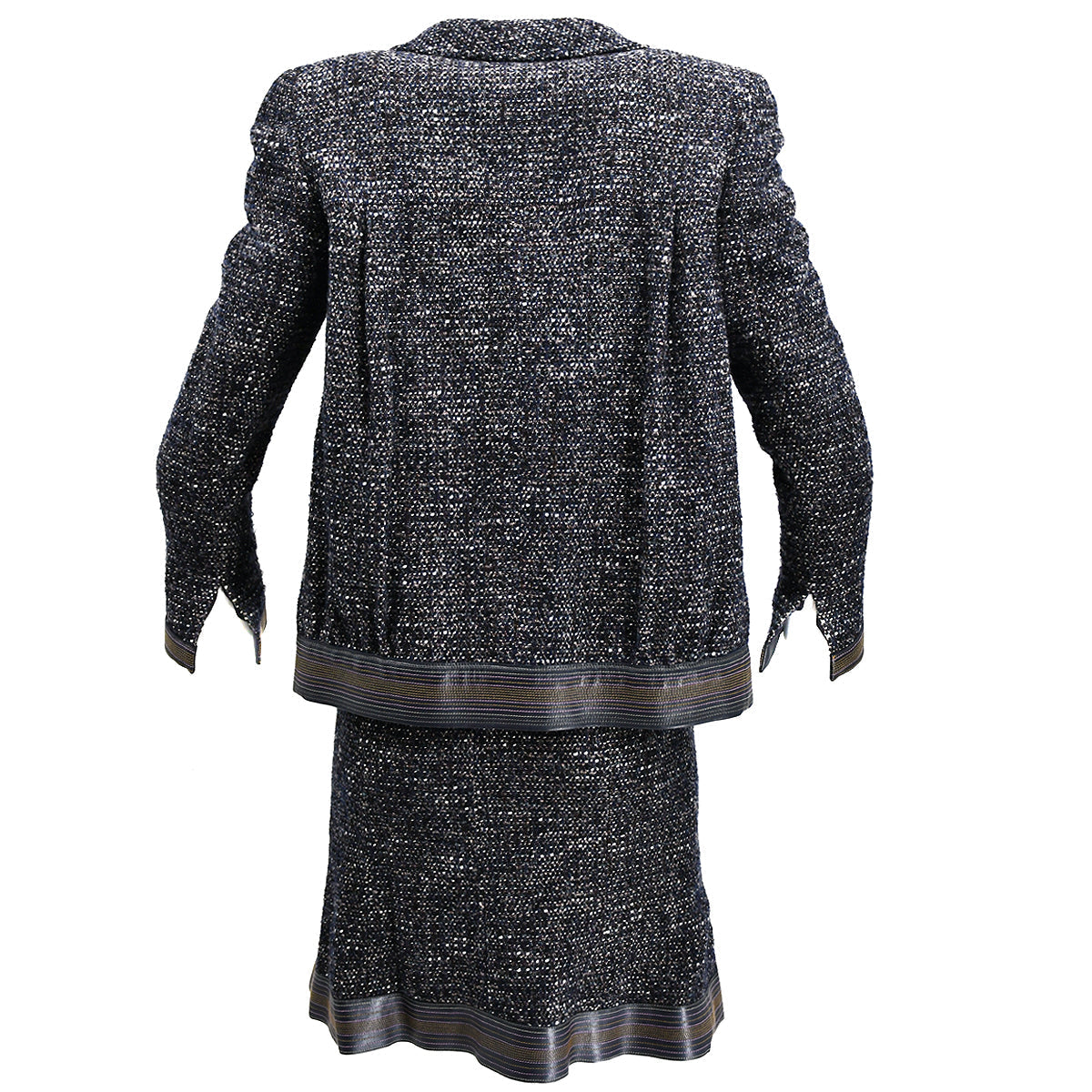 Chanel Setup Suit Jacket Dress Navy 04A #36