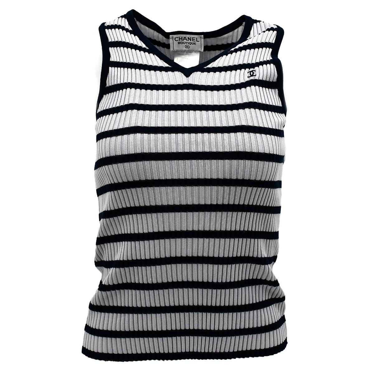 Chanel Sleeveless Tops Gray 98P #40