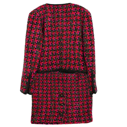 Chanel Setup Suit Jacket Skirt Pink 29 #36