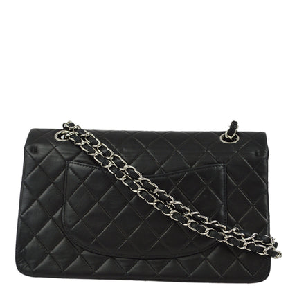 Chanel 2000-2001 Black Lambskin Medium Classic Double Flap Shoulder Bag