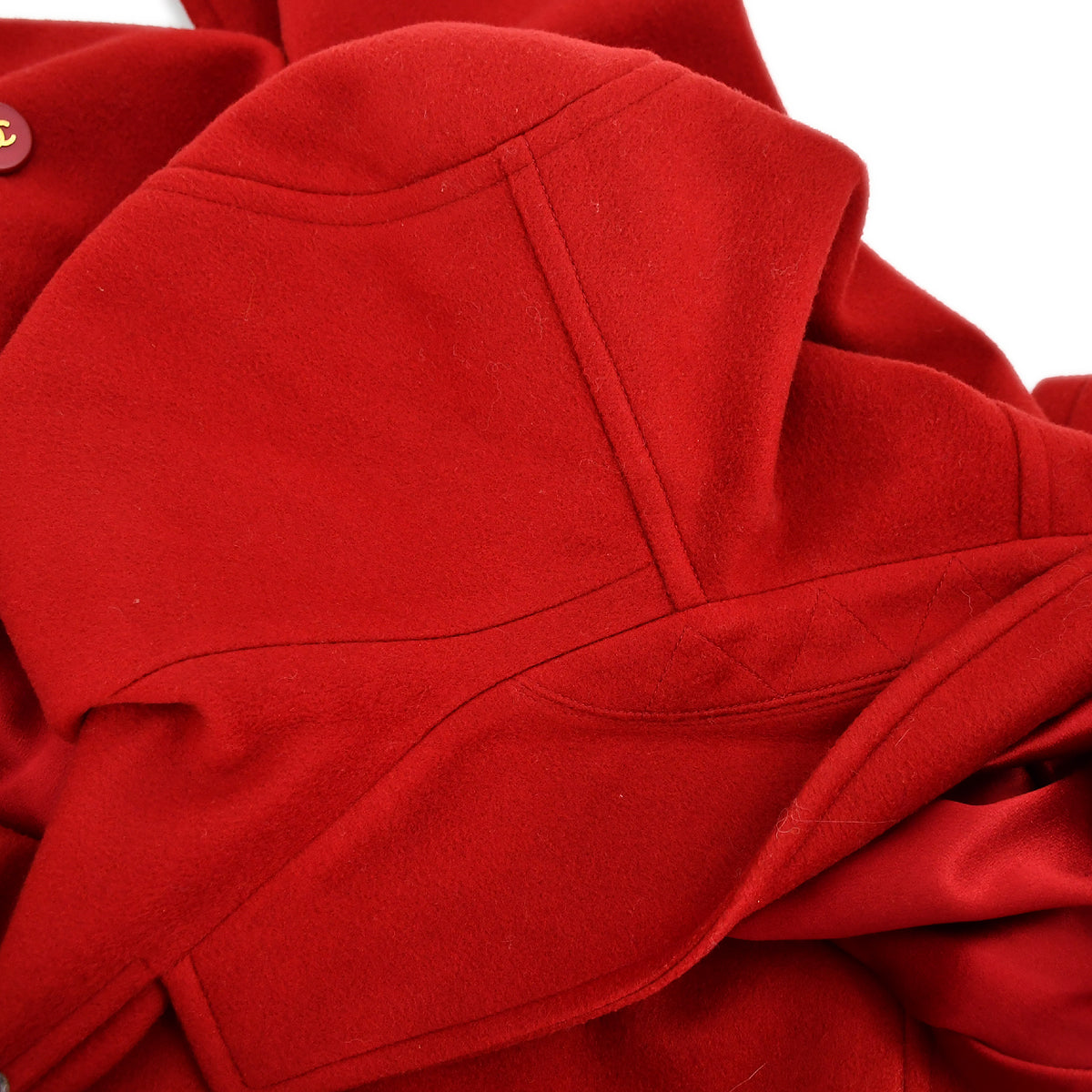 Chanel Coat Red 95A #42