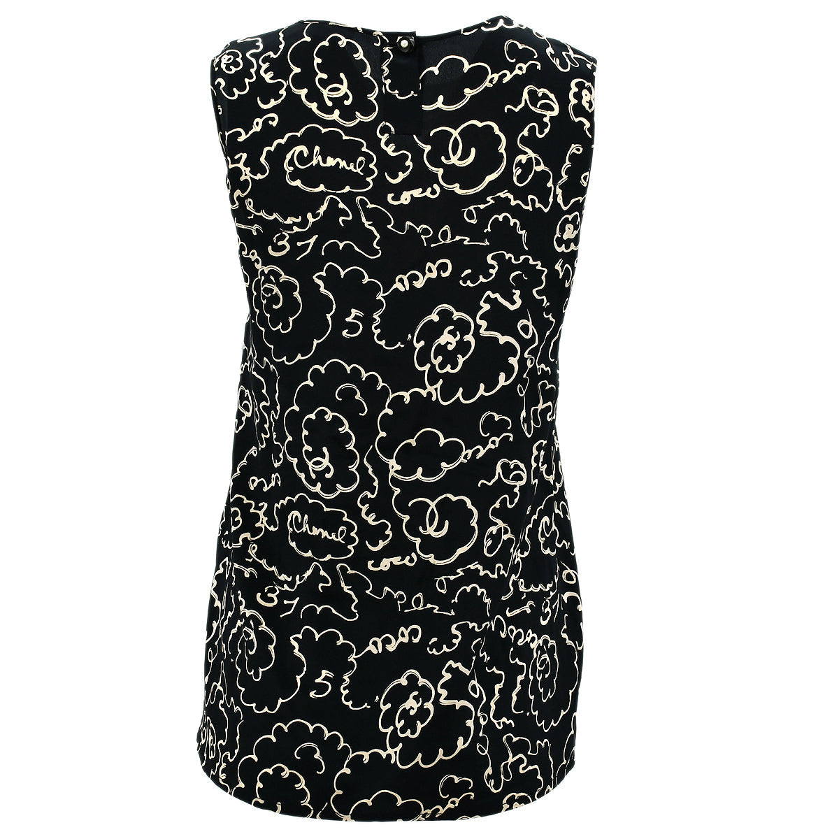 Chanel Sleeveless Tops Black