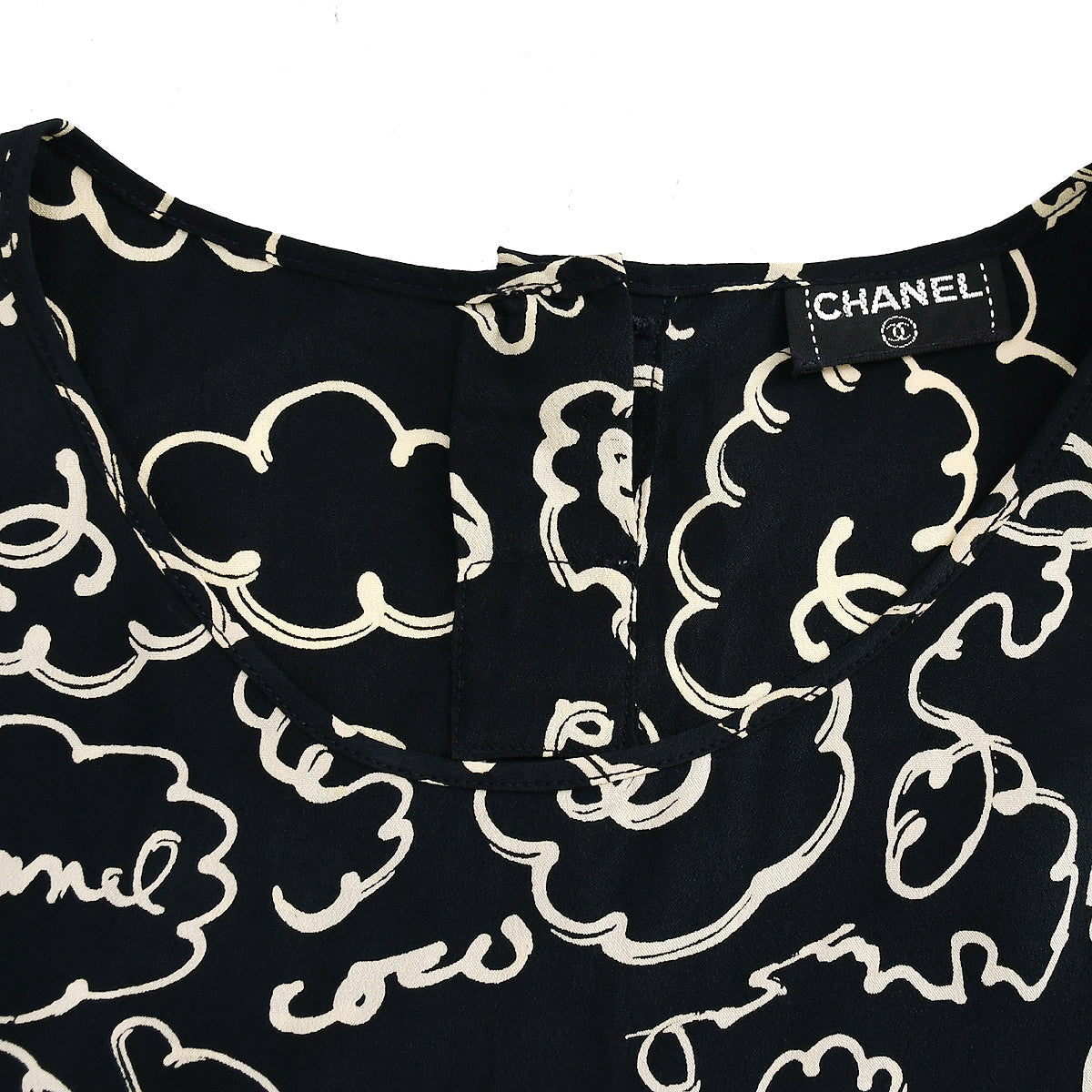 Chanel Sleeveless Tops Black