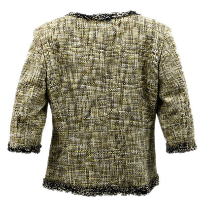 Chanel Collarless Jacket Beige 03P #48