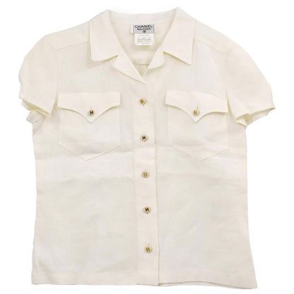 Chanel Shirt White 97P #38