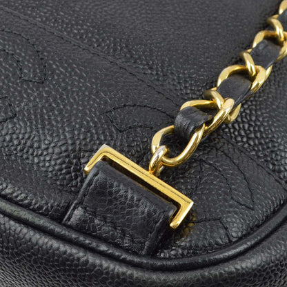 Chanel 1996-1997 Black Caviar Triple CC Backpack