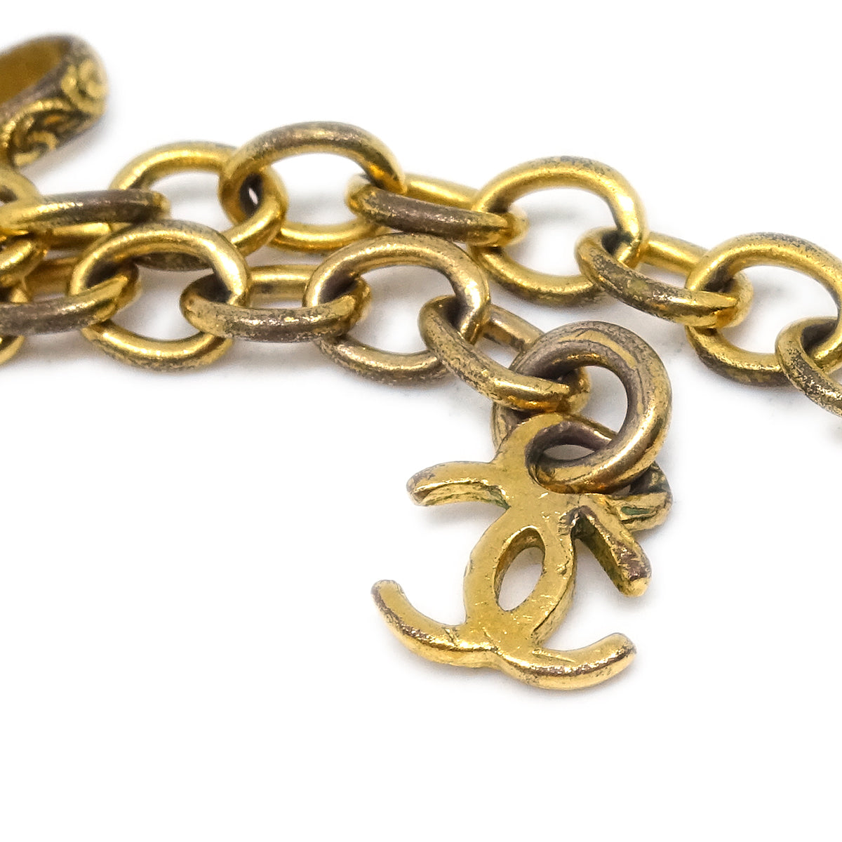 Chanel Chain Pendant Necklace Gold 98A