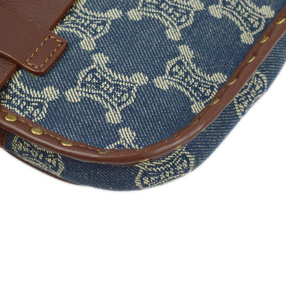 Celine Blue Denim Macadam Bum Bag Waist Pouch