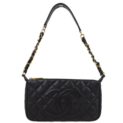 Chanel 2001-2003 Black Caviar Shoulder Bag
