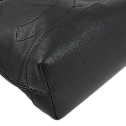 Chanel 1991-1994 Black Lambskin Bucket Shoulder Bag