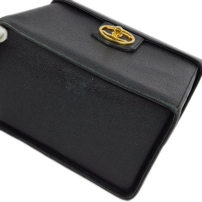 Chanel 1994-1996 Black Caviar Vanity 2way Shoulder Handbag