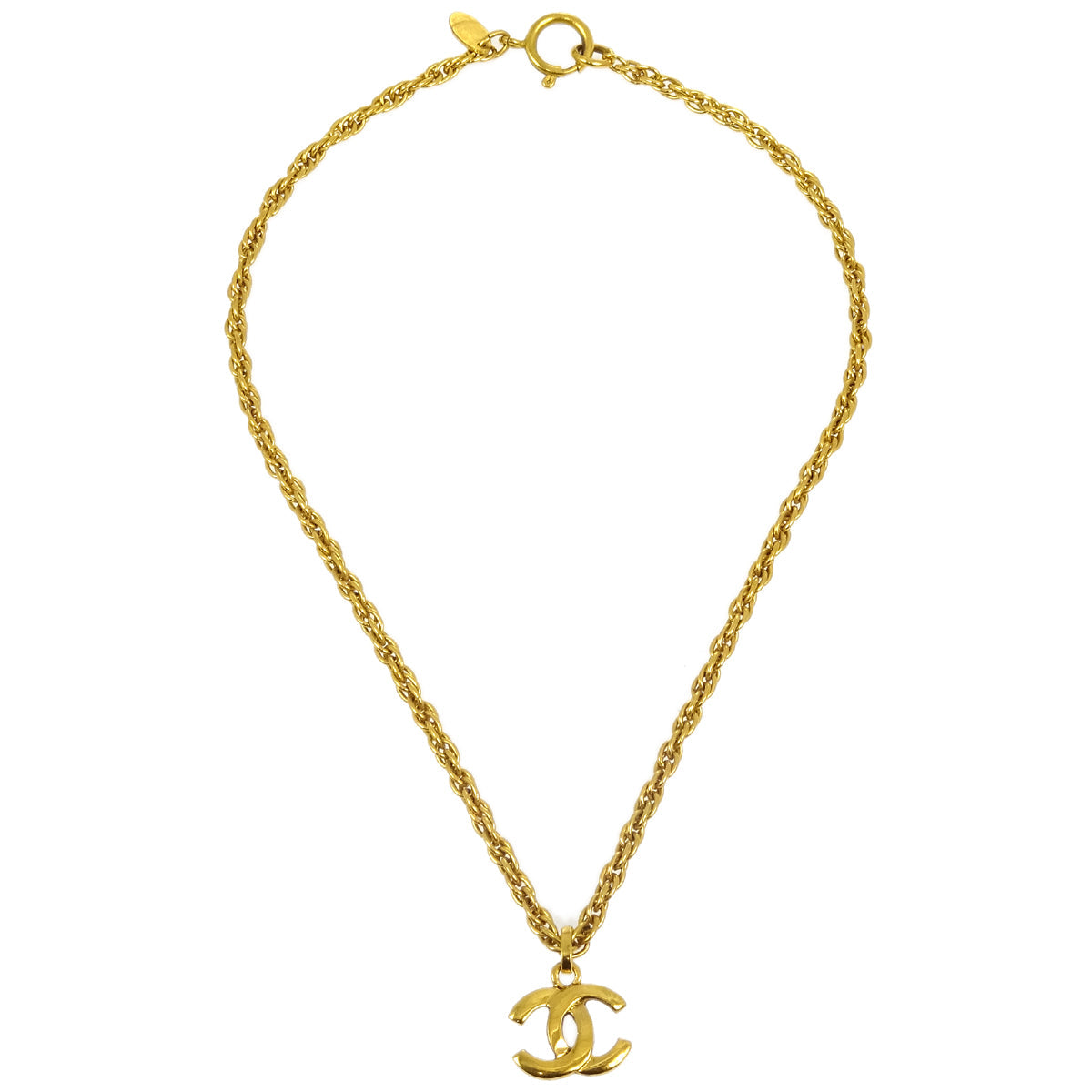 Chanel Gold CC Pendant Necklace