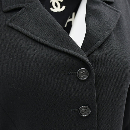Chanel Single Breasted Jacket Black
