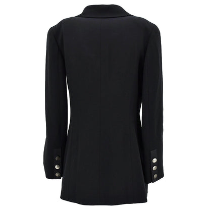 Chanel Double Breasted Jacket Black 97C #40