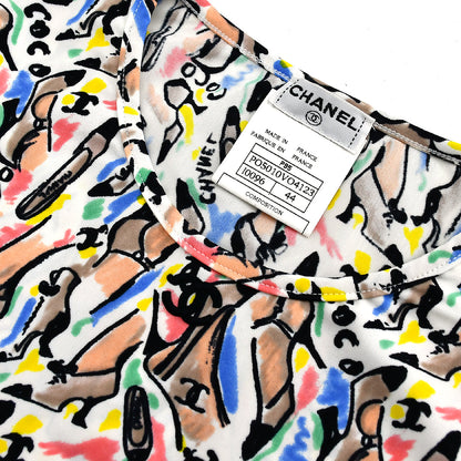 Chanel Cropped T-shirt Multicolor P95 #44