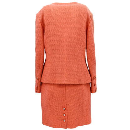 Chanel Setup Suit Jacket Skirt Pink 95C #44