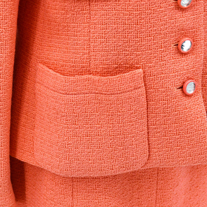 Chanel Setup Suit Jacket Skirt Pink 95C #44