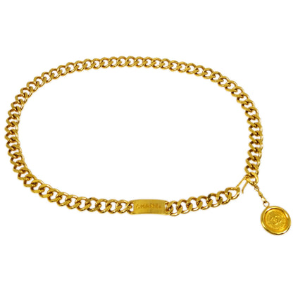 Chanel Medallion Chain Belt Gold Small Good