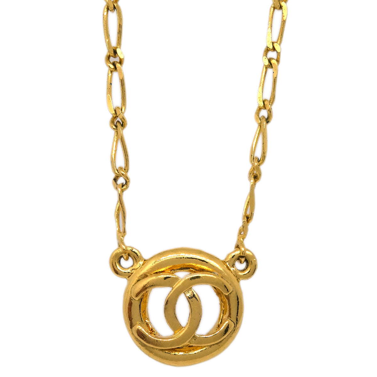 Chanel Medallion Pendant Necklace Gold 1983