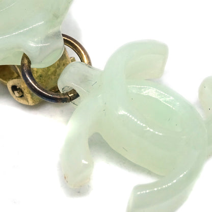 Chanel Dangle Earrings Clip-On Light Green 02P