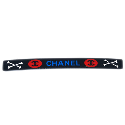 Chanel Hair Clip Hairpin Barrette Black 03P