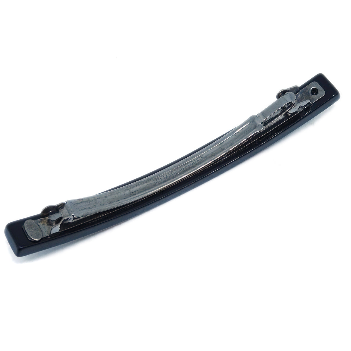 Chanel Hair Clip Hairpin Barrette Black 03P