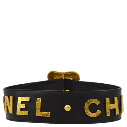 Chanel Buckle Belt Black 93P #70/28 Small Good