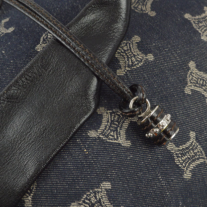 Celine Black Denim Macadam Tote Handbag