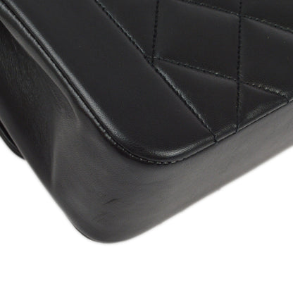 Chanel 1994-1996 Black Lambskin Small Diana Shoulder Bag