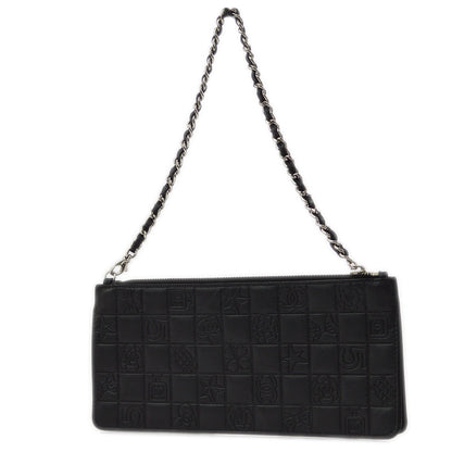 Chanel 2004-2005 Black Lambskin Icon Chain Handbag