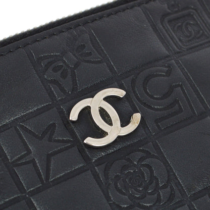 Chanel 2004-2005 Black Lambskin Icon Chain Handbag