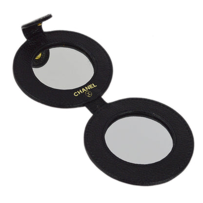 Chanel Black Caviar Compact Mirror Small Good
