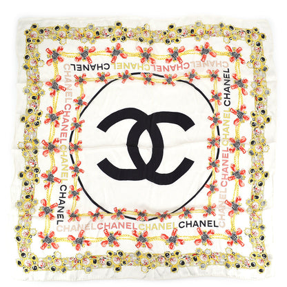 Chanel Scarf White Small Good