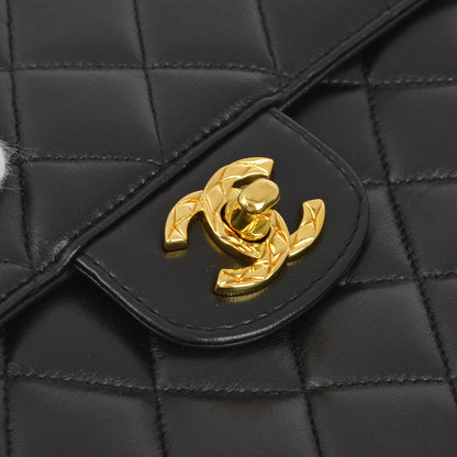 Chanel 1991-1994 Black Lambskin Camera Bag Small