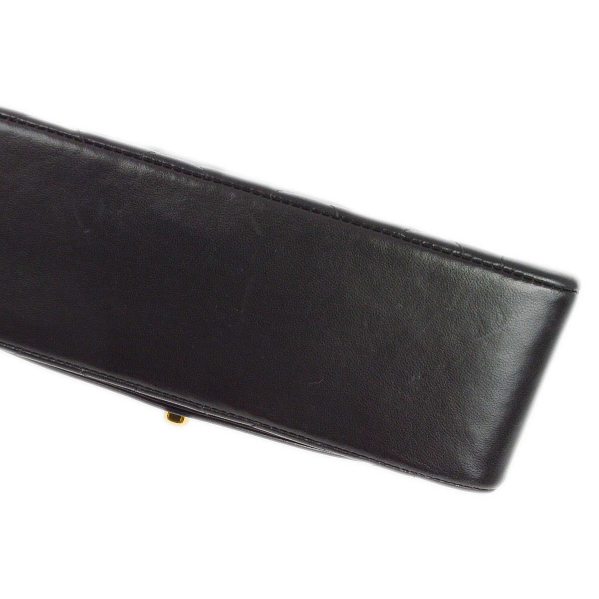 Chanel 1996-1997 Black Lambskin Small Diana Shoulder Bag