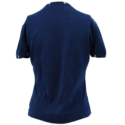 Chanel T-shirt Tops Navy 96C #42