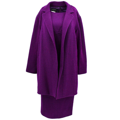 Chanel Setup Suit Jacket Dress Purple 95A #38
