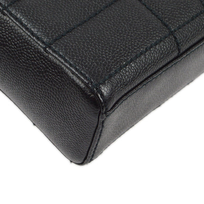 Chanel 2001-2003 Black Caviar Wild Stitch Choco Bar Chain Handbag
