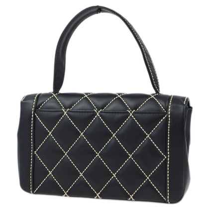 Chanel 2004-2005 Black Calfskin Wild Stitch Handbag