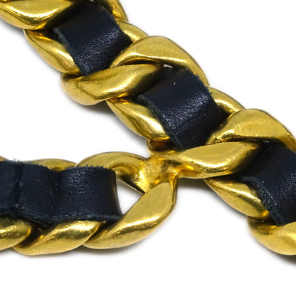 Chanel Chain Belt Gold Black 94P Small Good