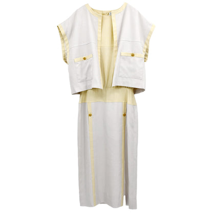 Chanel Setup Suit Jacket Dress Ivory 03 #38
