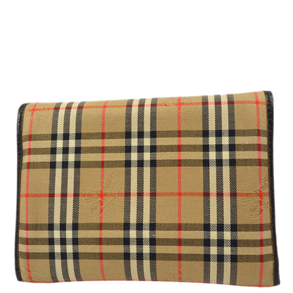 BURBERRYs Beige House Check Pouch Bag 172561