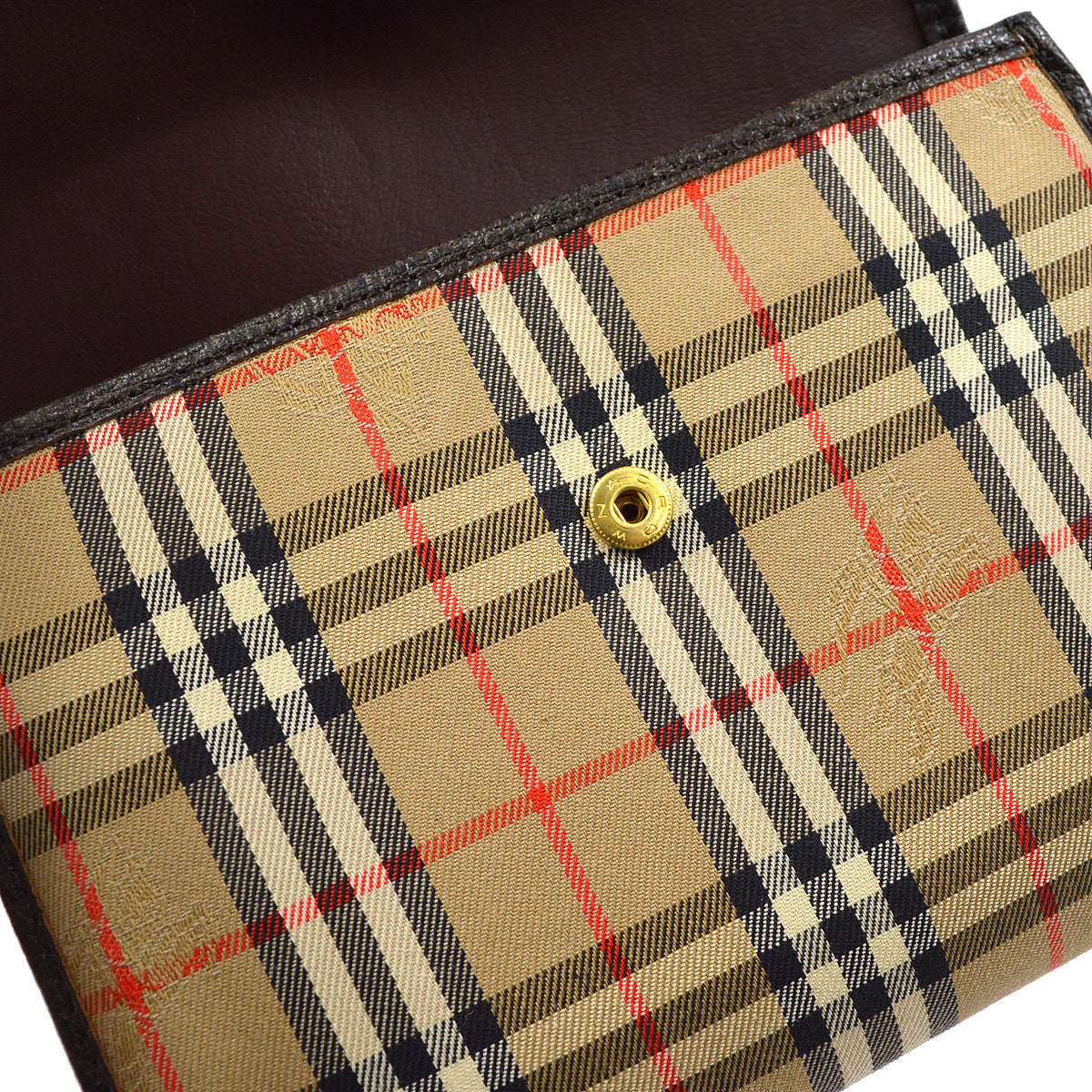 BURBERRYs Beige House Check Pouch Bag 172561