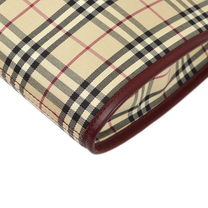 BURBERRY Beige Bordeaux  Check Shoulder Bag 173013