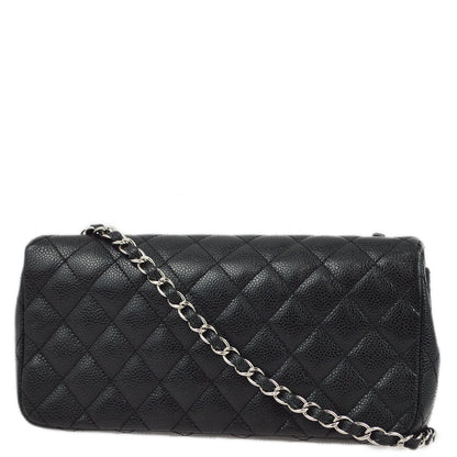 Chanel 2006-2008 Black Caviar East West Shoulder Bag