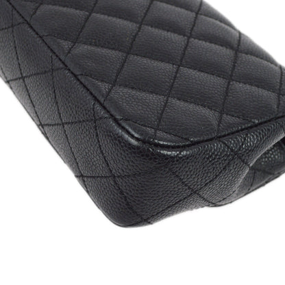 Chanel 2006-2008 Black Caviar East West Shoulder Bag