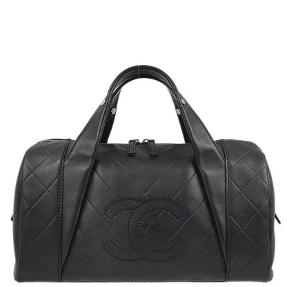 Chanel 2005-2006 Black Lambskin Chevron Handbag