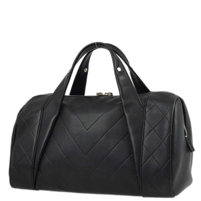 Chanel 2005-2006 Black Lambskin Chevron Handbag
