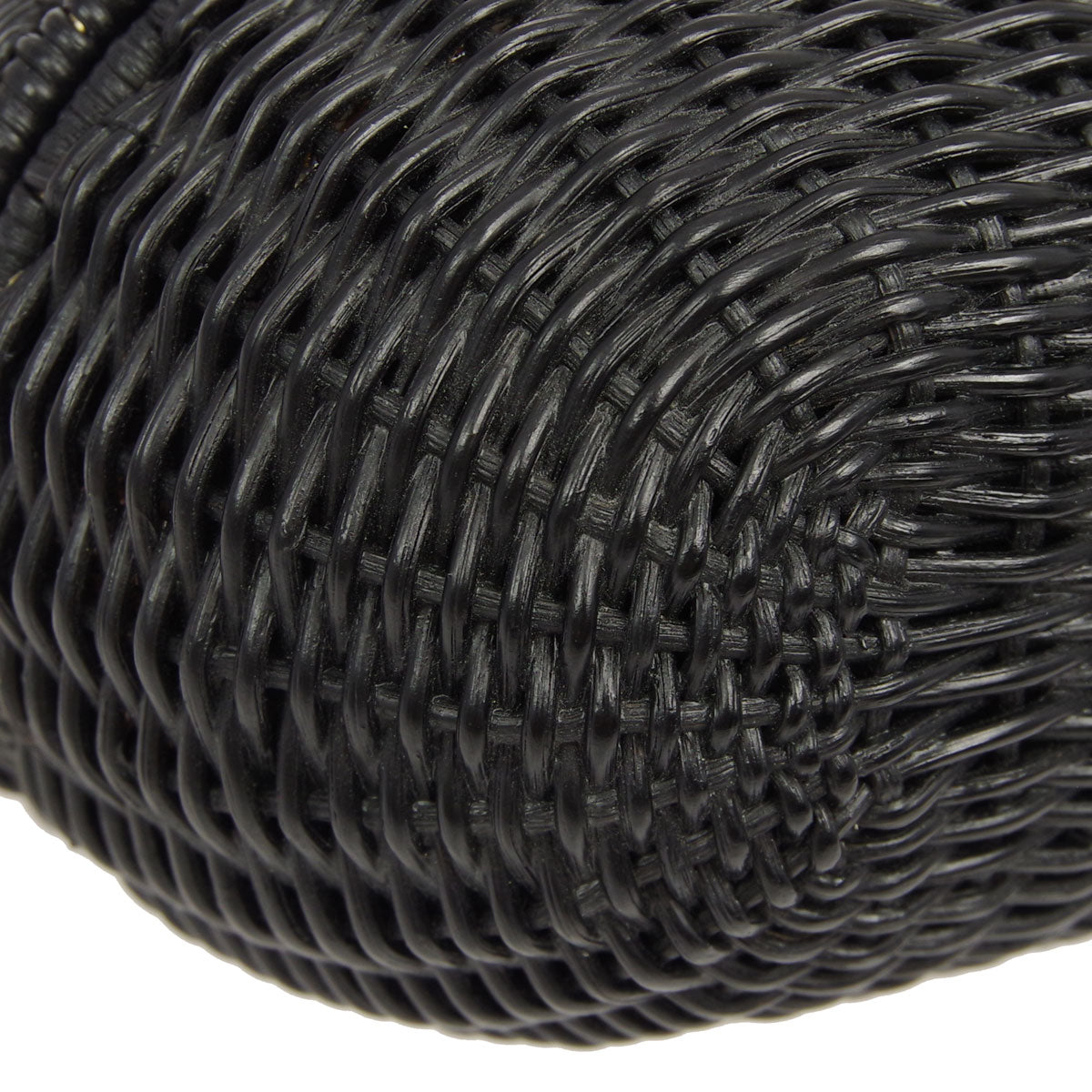 Chanel * 2004-2005 Black Rattan Basket 2way Shooulder Handbag