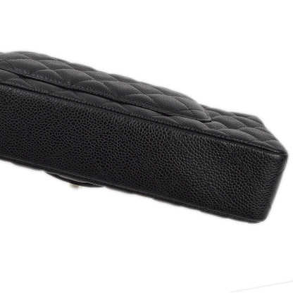 Chanel 2009-2010 Black Caviar East West Shoulder Bag